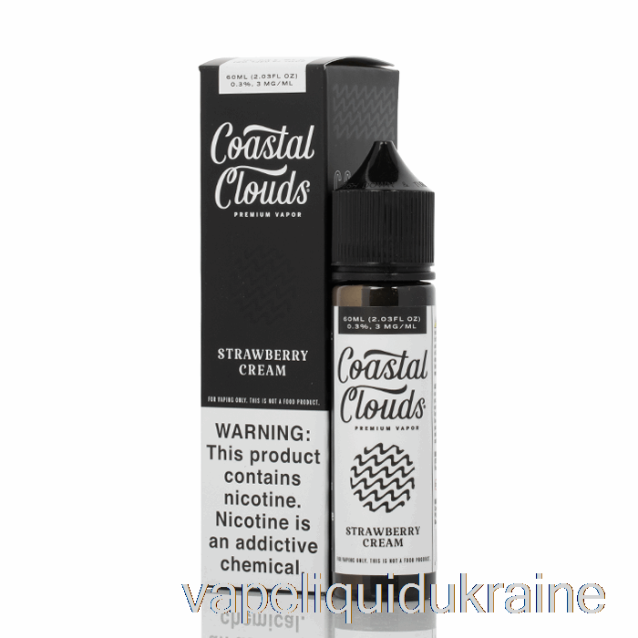 Vape Liquid Ukraine Strawberry Cream - Coastal Clouds Co. - 60mL 3mg